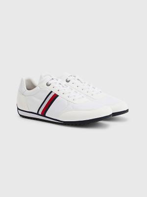 Muške Tommy Hilfiger Essential Mesh Signature Tape Patike Bela | TH437NAD