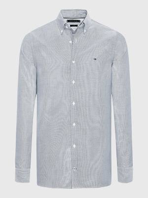 Muške Tommy Hilfiger Essential Organic Cotton Dobby Slim Košulje Plava | TH961BOR