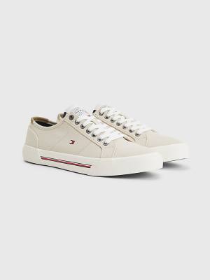 Muške Tommy Hilfiger Essential Signature Canvas Patike Bež | TH539IJX