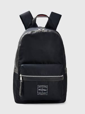 Muške Tommy Hilfiger Flag Jacquard Backpack Torbe Plava | TH648ULQ