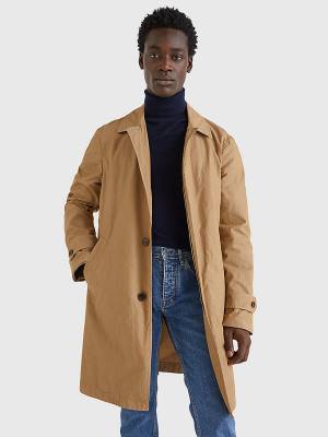 Muške Tommy Hilfiger Garment Dyed Packable Trench Coat Jakna Kaki | TH593INZ