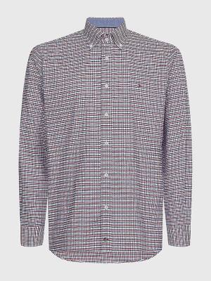 Muške Tommy Hilfiger Gingham Check Organic Oxford Cotton Košulje Crveni | TH780RFD