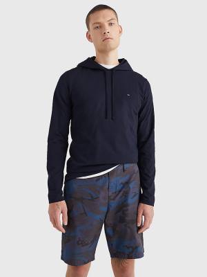 Muške Tommy Hilfiger Lightweight Duks Hoodie Plava | TH041YJF