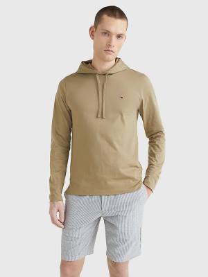 Muške Tommy Hilfiger Lightweight Duks Hoodie Braon | TH195NAL