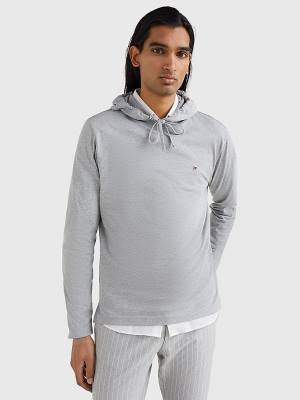 Muške Tommy Hilfiger Lightweight Duks Hoodie Siva | TH420MGJ