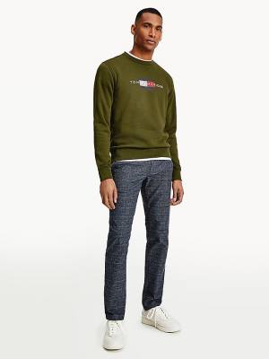 Muške Tommy Hilfiger Logo Crew Neck Duksevi Braon | TH826KQV