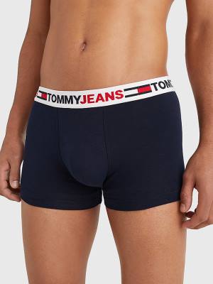 Muške Tommy Hilfiger Logo Waistband Trunks Donji veš Plava | TH786SQU