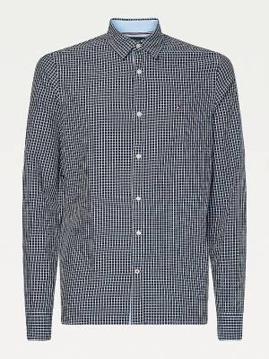 Muške Tommy Hilfiger Micro Check Slim Fit Košulje Plava | TH502CNA