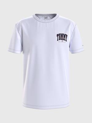 Muške Tommy Hilfiger Organic Cotton College Graphic Majice Bela | TH032OAC