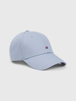 Muške Tommy Hilfiger Organic Cotton Flag Embroidery Cap Kape Plava | TH631NGS