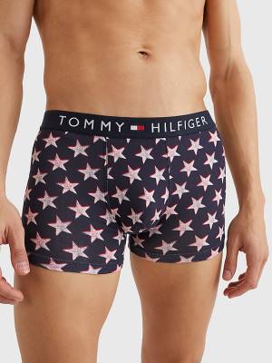 Muške Tommy Hilfiger Original All-Over Print Trunks Donji veš Bež | TH094TQV