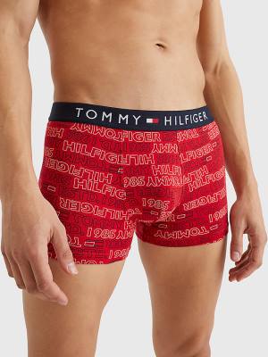 Muške Tommy Hilfiger Original All-Over Print Trunks Donji veš Bež | TH267QXT