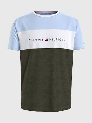 Muške Tommy Hilfiger Original Colour-Blocked Logo Pidžama Plava | TH598NTM