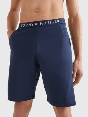 Muške Tommy Hilfiger Original Jersey Logo Shorts Pidžama Plava | TH472TGX