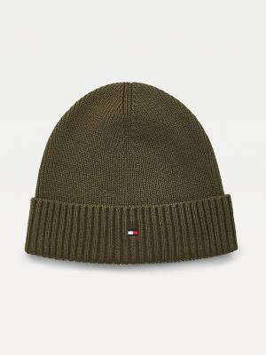 Muške Tommy Hilfiger Pima Cotton Cashmere Cuffed Beanie Kape Braon | TH874APW