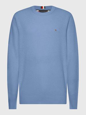 Muške Tommy Hilfiger Plus Crew Neck Jumper Džemper Plava | TH268MDU