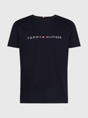 Muške Tommy Hilfiger Plus Organic Cotton Logo Majice Plava | TH918WNO