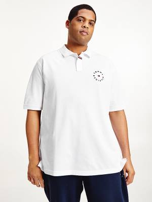 Muške Tommy Hilfiger Plus Organic Cotton Pique Regular Fit Polo Majice Bela | TH924OVK