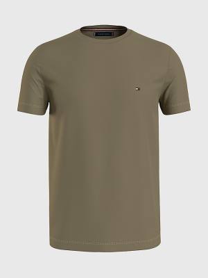 Muške Tommy Hilfiger Plus Stretch Organic Cotton Slim Fit Majice Braon | TH289ZIH