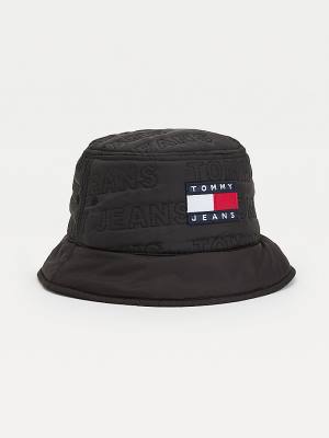 Muške Tommy Hilfiger Puffer Bucket Kape Crna | TH583KUC