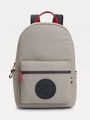 Muške Tommy Hilfiger Recycled Polyester Signature Logo Backpack Torbe Braon | TH871WKC