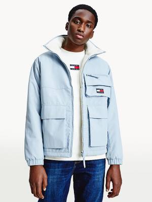 Muške Tommy Hilfiger Recycled Reversible Sherpa Jakna Plava | TH592TYL