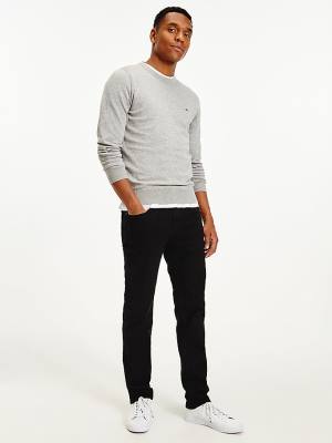 Muške Tommy Hilfiger Regular Fit Crew Neck Jumper Džemper Siva | TH681MQH