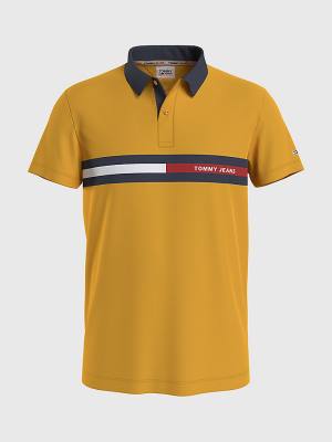 Muške Tommy Hilfiger Regular Fit Polo Majice Žuta | TH549GJX