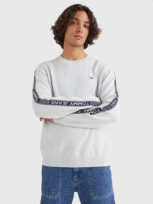 Muške Tommy Hilfiger Relaxed Organic Cotton Jumper Džemper Siva | TH019AOQ