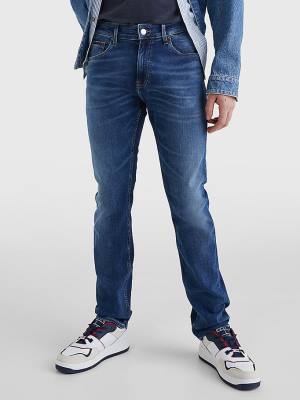 Muške Tommy Hilfiger Scanton Faded Slim Fit Farmerke Denim Plava | TH658GQJ