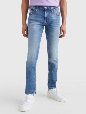 Muške Tommy Hilfiger Scanton Slim Faded Farmerke Denim Plava | TH854WFG