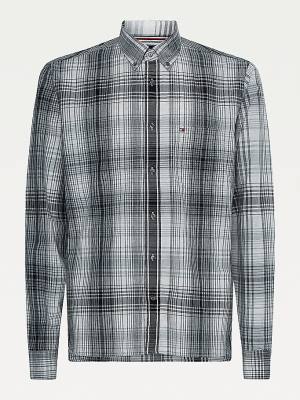 Muške Tommy Hilfiger Shadow Check Relaxed Fit Košulje Siva | TH947GSO