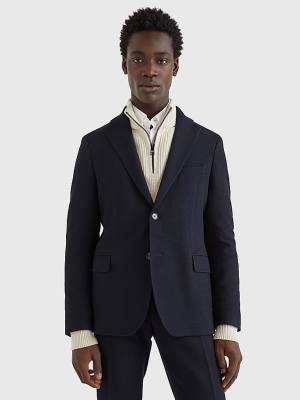 Muške Tommy Hilfiger Slim Fit Constructed Sakoi Plava | TH960KQA