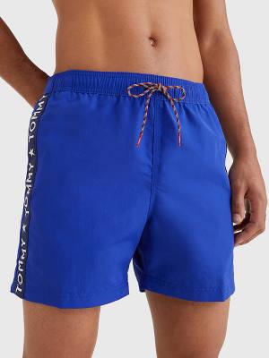 Muške Tommy Hilfiger Slim Fit Mid Length Shorts Kupaći Kostimi Plava | TH142JTI