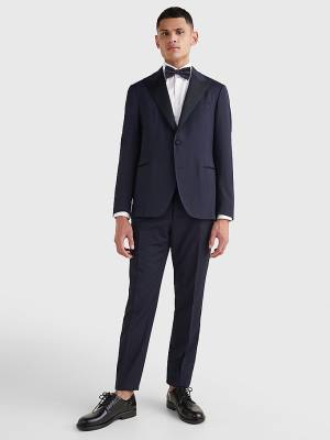 Muške Tommy Hilfiger Slim Fit Tuxedo Sakoi Plava | TH630JYK