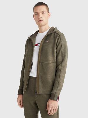 Muške Tommy Hilfiger Sport Camo Zip-Thru Duks Hoodie Kaki | TH927EZP