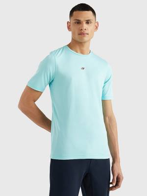 Muške Tommy Hilfiger Sport Essential Slim Fit Recycled Majice Plava | TH402EXZ