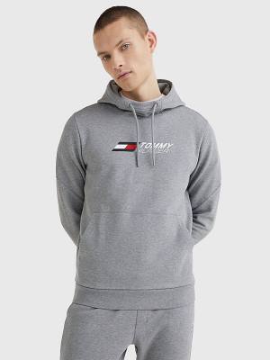 Muške Tommy Hilfiger Sport Essential TH Cool Duks Hoodie Siva | TH471ZXM