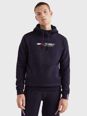 Muške Tommy Hilfiger Sport Essential TH Cool Duks Hoodie Plava | TH780OZL