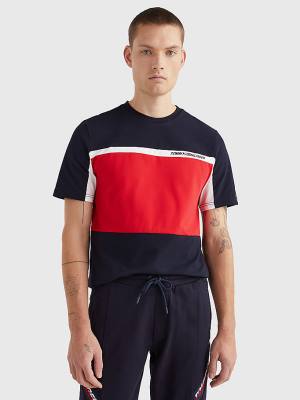 Muške Tommy Hilfiger Sport TH Cool Colour-Blocked Majice Plava | TH861HDR