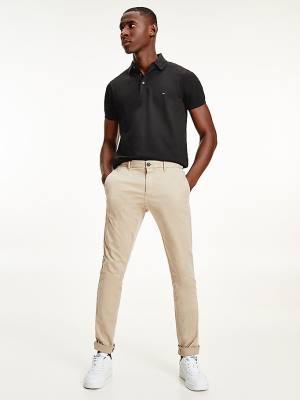 Muške Tommy Hilfiger Stretch Cotton Chinos Pantalone Kaki | TH457DBI