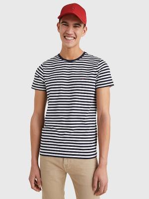 Muške Tommy Hilfiger Stretch Organic Cotton Slim Fit Majice Plava | TH728RCB