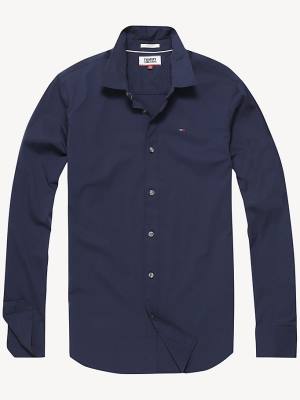 Muške Tommy Hilfiger Stretch Slim Fit Košulje Plava | TH635GVM