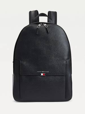 Muške Tommy Hilfiger TH Business Leather Backpack Torbe Crna | TH024RGW