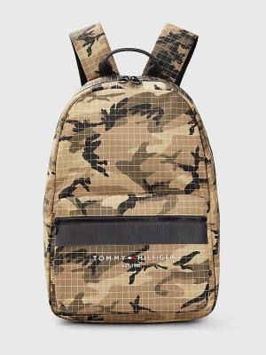 Muške Tommy Hilfiger TH Established Camouflage Backpack Torbe Zeleno | TH278OJV