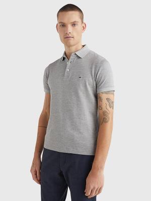 Muške Tommy Hilfiger TH Flex Slim Fit Polo Majice Siva | TH129KIC