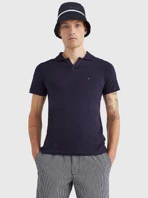 Muške Tommy Hilfiger TH Flex Slim Fit Polo Majice Plava | TH345JZU