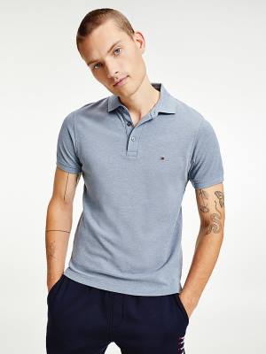 Muške Tommy Hilfiger TH Flex Slim Fit Polo Majice Plava | TH968PDG