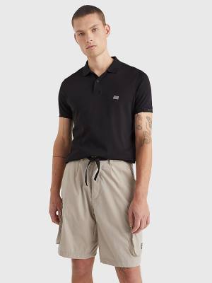 Muške Tommy Hilfiger TH Flex Tech Essentials Slim Polo Majice Crna | TH130OHF