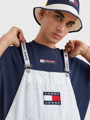 Muške Tommy Hilfiger Tommy Badge Dungarees Farmerke Denim Plava | TH731KQG